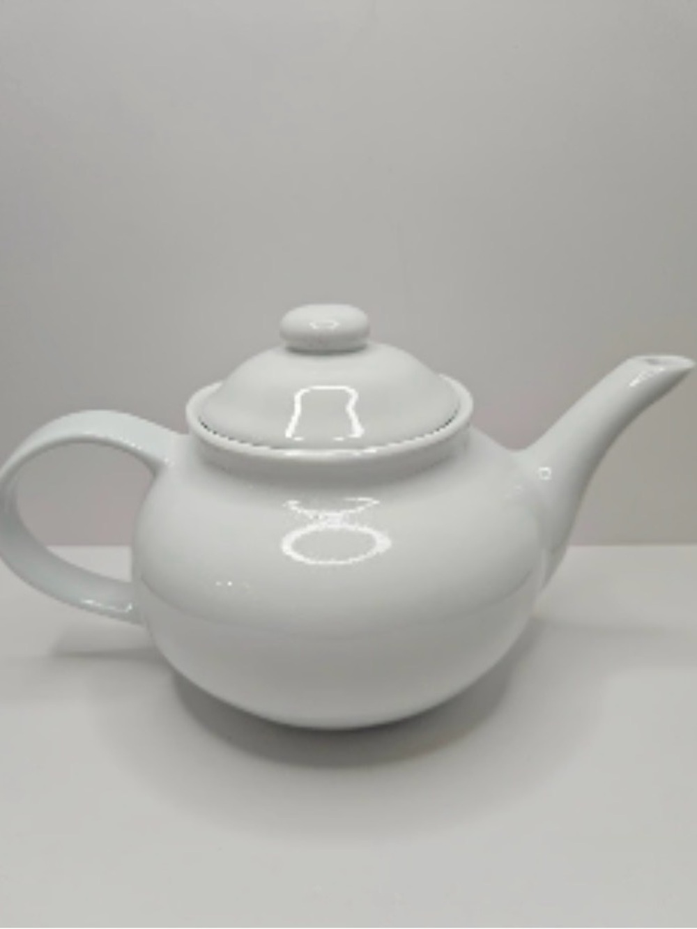 World Market White Ceramic Teapot with Lid 9x5
